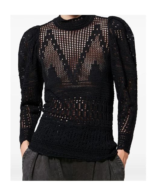 Isabel Marant Blue Dahara Openwork Jumper