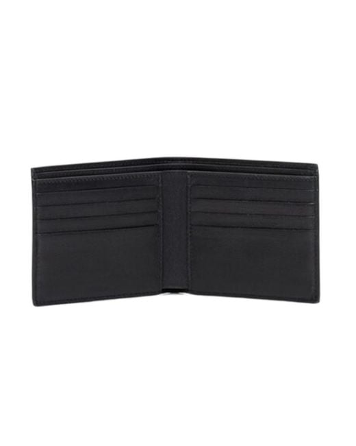 Balenciaga Black Logo Print Bifold Wallet for men