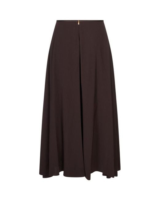 Agnona Brown Zippered Skirt