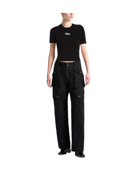 DIESEL Black Solid Color Jumpers