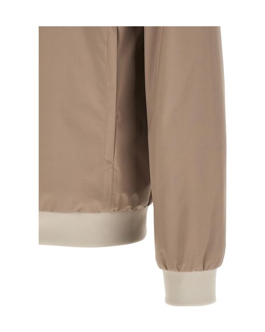 Herno Brown Zip-Up Bomber Jacket for men