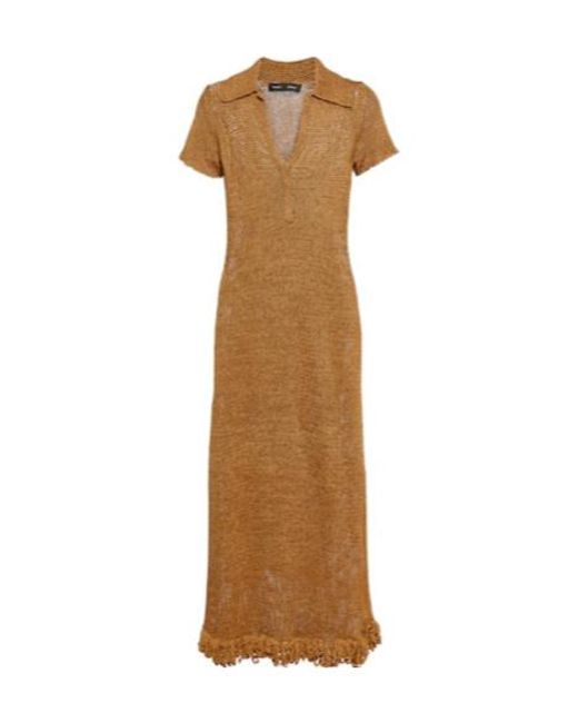 Proenza Schouler Natural Tassel-Trimmed Midi Dress