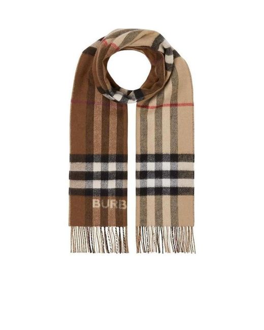 Burberry Multicolor Checked Fringed-Edge Scarf for men