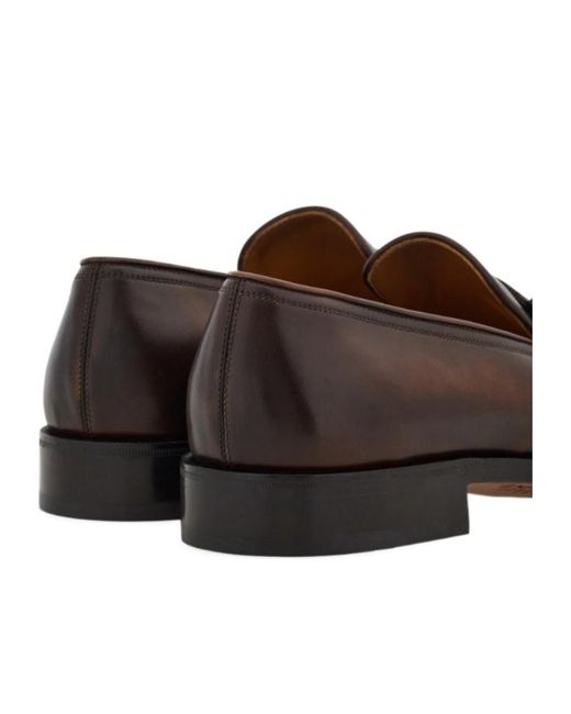 Ferragamo Brown Gancini Ornament Moccasin for men