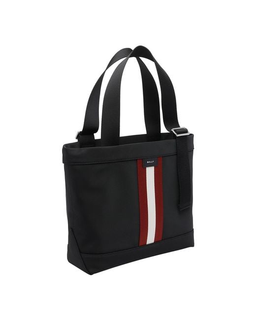 Bally Black Striped Tote Bag for men
