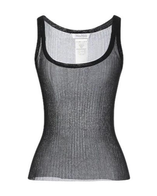 Max Mara Gray Sleeveless Knit Top