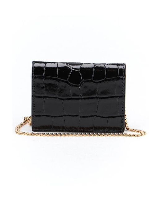 McQueen Black Skull Chain Wallet