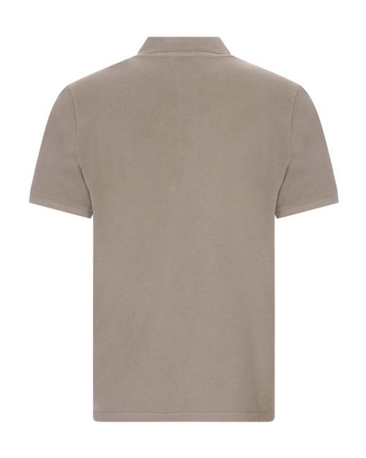 Dondup Gray Logo-Embroidered Polo Shirt for men