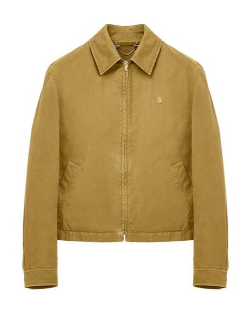 McQueen Green Skull Embroidered Shirt Jacket for men