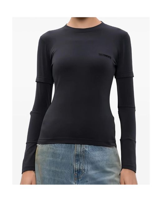 Vetements Black Long-Sleeved T-Shirt