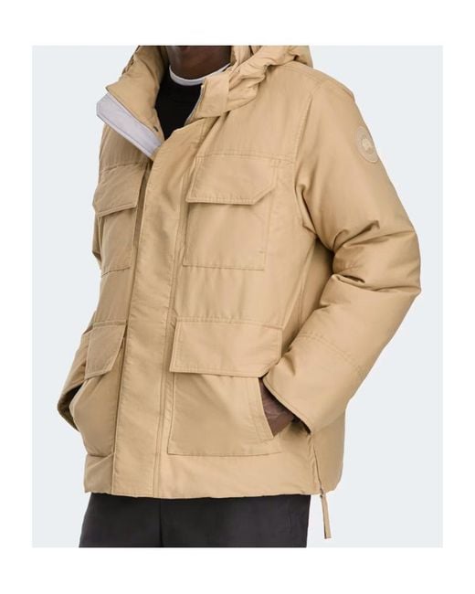 Canada Goose Natural Hooded Pocketed Padded Jacket for men