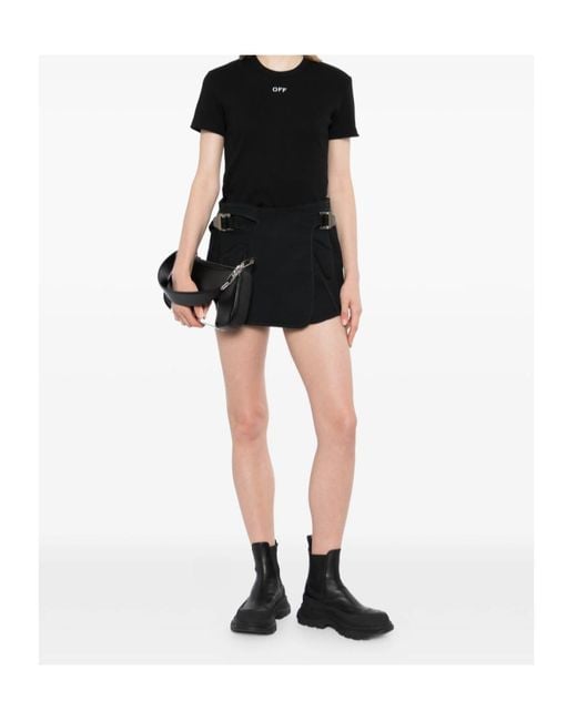 Off-White c/o Virgil Abloh Black Off Stamp Ribbed T-Shirt
