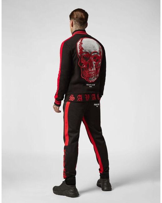 Philipp Plein Black Logo Casual Jacket for men