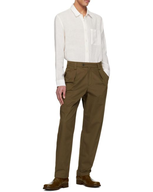 A.P.C. White Buttoned Long-Sleeved Shirt for men