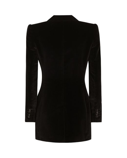 Dolce & Gabbana Black Single-Breasted Velvet Turlington Tuxedo Jacket