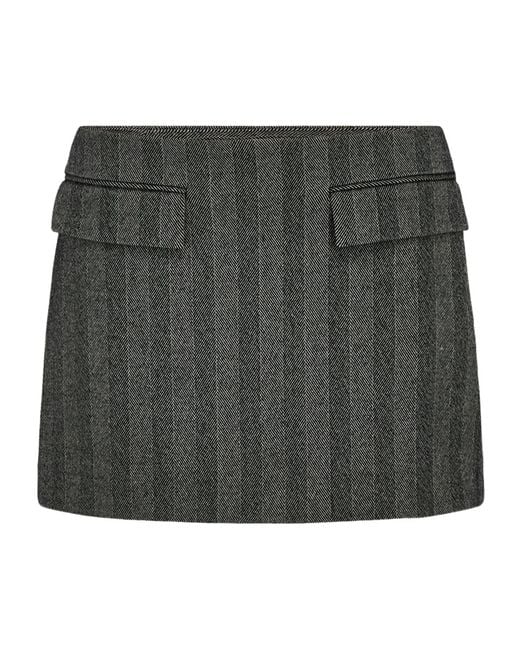 Ferragamo Gray Ferragamo Low Cut Mini Skirt