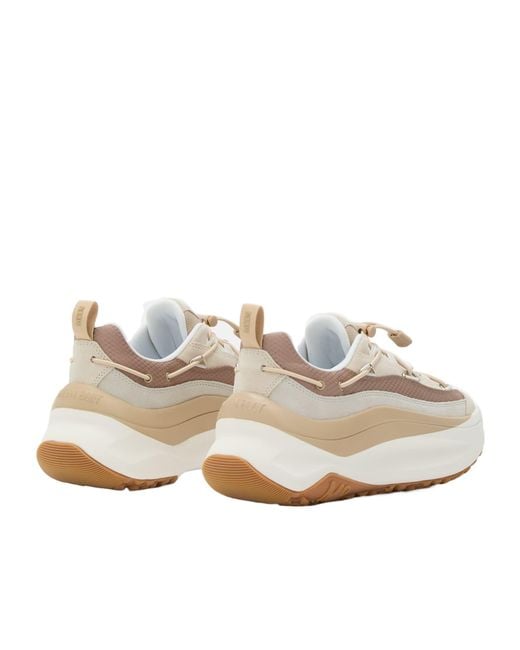 Moon Boot White Chunky Sole Lace-Up Sneakers