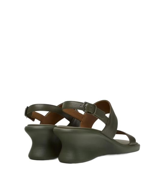 Camper Green Leather Sandals For