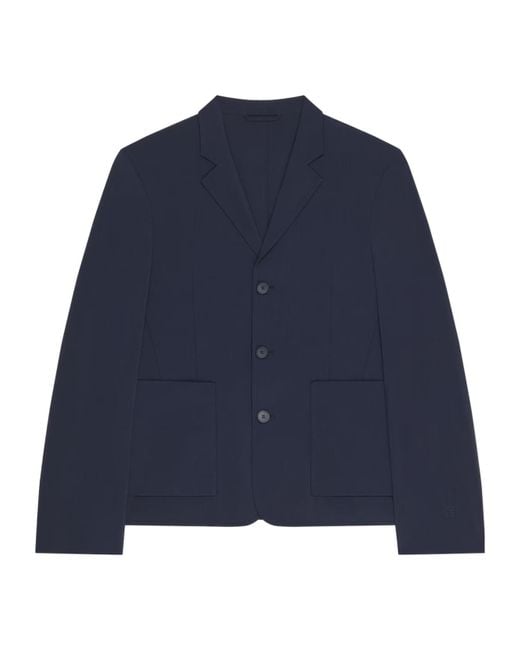 Givenchy Blue Button-Up Travel Jacket for men
