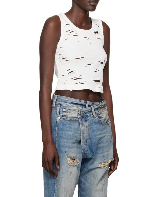 R13 Multicolor Destroyed Tank Top