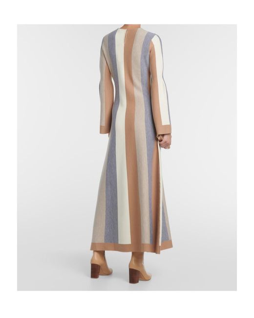 Gabriela Hearst Natural Quinlan Wool And Cashmere Blend Maxi Dress