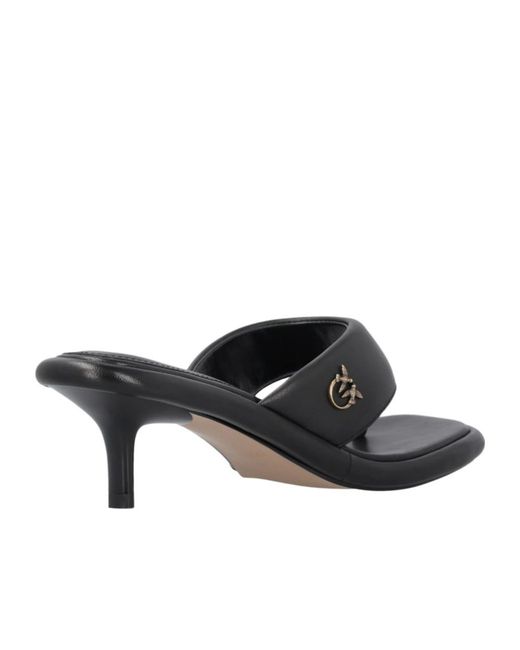 Pinko Multicolor Love Birds-Plaque Sandals