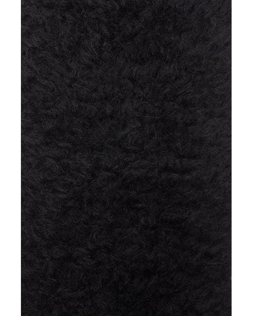 Acne Black Logo Patch Scarf