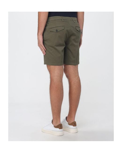 Dondup Green Button-Fastening Shorts for men