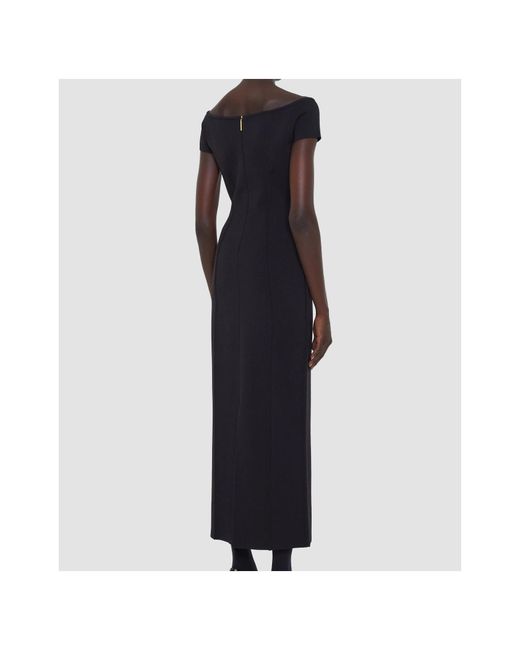 Joseph Black Short-Sleeve Midi Dress