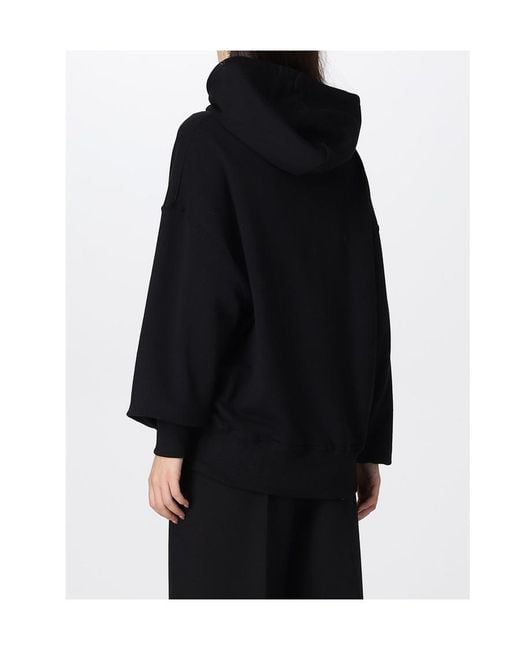 MSGM Black Logo-Print Sweatshirt