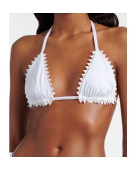 Jacquemus White The Picot Bikini Top