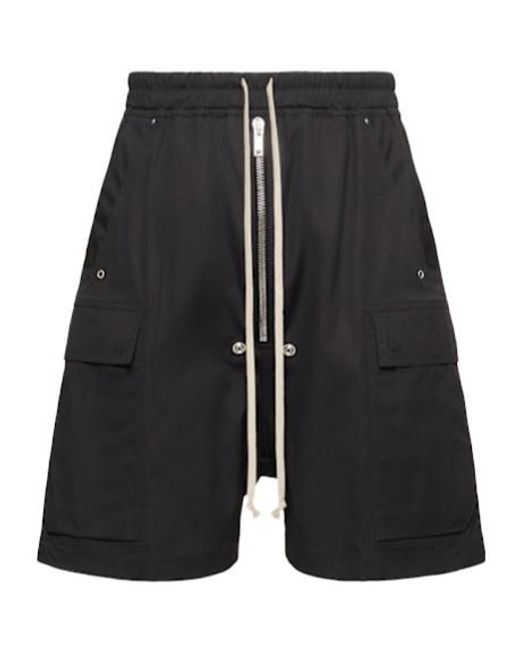 Rick Owens Black Drawstring Shorts for men