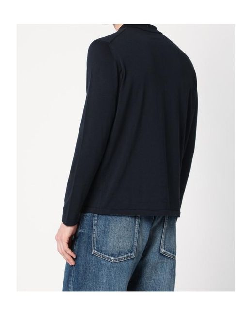 Drumohr Blue Long-Sleeve Button-Down Shirt for men