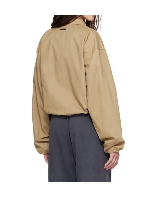 Fear Of God Natural Cotton Twill Work Jacket