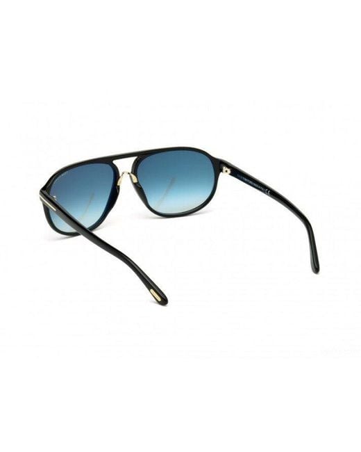 Tom Ford Blue Logo Detail Sunglasses for men