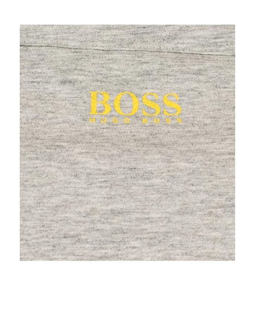 Boss Gray T-Shirt With Round Neck And Long Sleeves for men