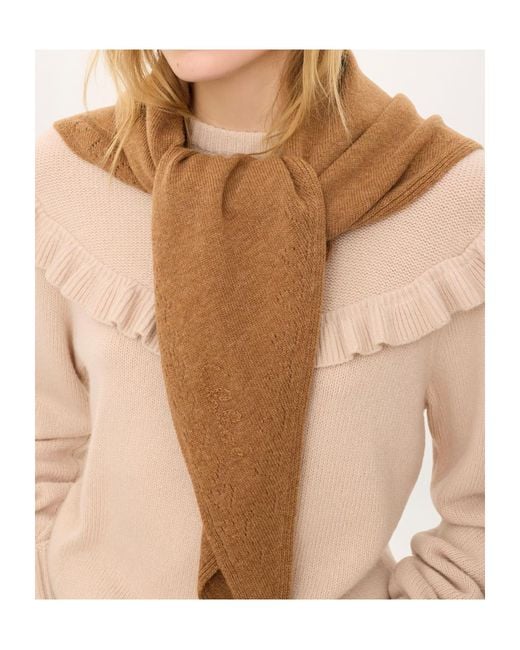 Chloé Brown Iconic Triangular Scarf
