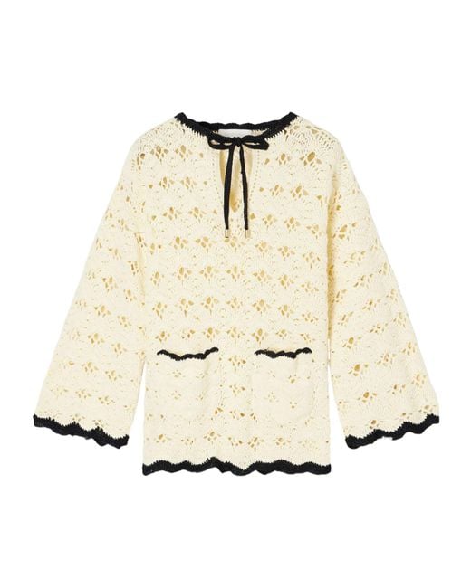Zimmermann Natural Aster Crochet Tunic Top