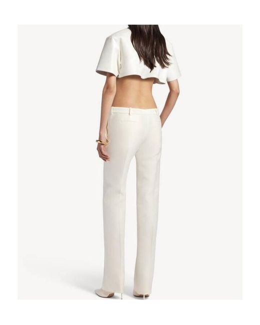 Balenciaga White Slim Tailored Pants