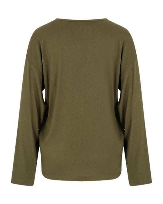 Fabiana Filippi Green Long-Sleeved T-Shirt