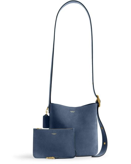 COACH Blue Bleeker 21 Bucket Bag