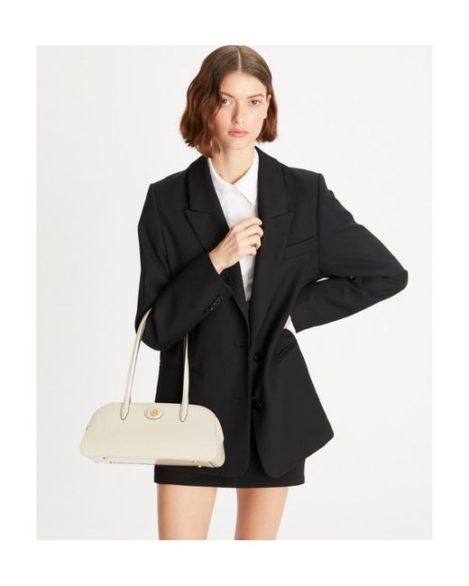 Tory Burch Natural Small Robinson Shoulder Bag
