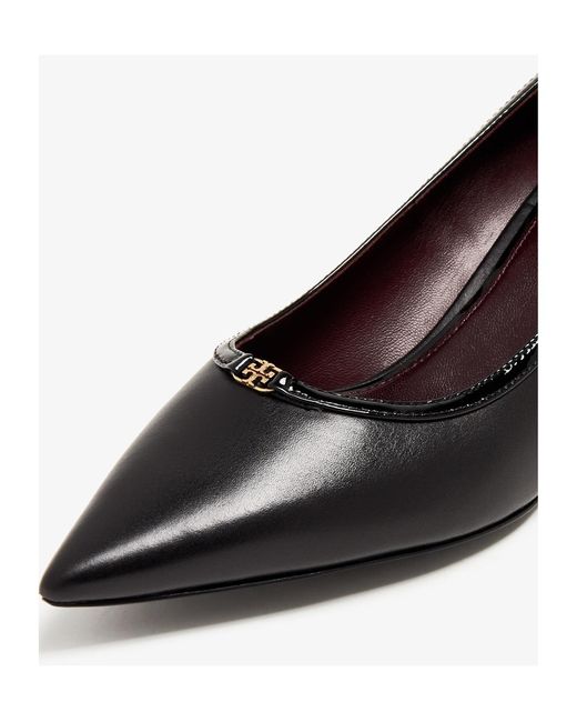 Tory Burch Black Double T Pointed Toe Pumps