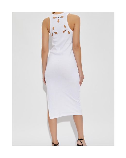 Coperni White Cut-Out Midi Dress