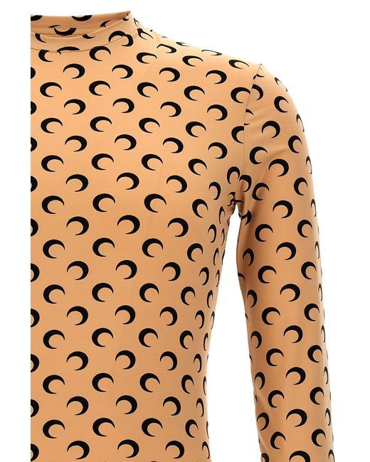 MARINE SERRE Brown Long-Sleeved T-Shirt for men