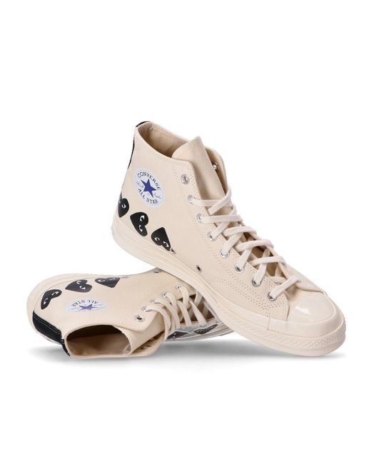 COMME DES GARÇONS PLAY Natural Comme Des Garçons Play X Converse Chuck High Top Sneakers for men
