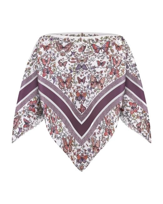 Dior White Toile De Jouy Papillon Silk Top