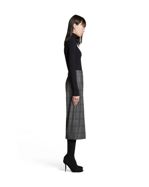 Balenciaga Gray Checked Deconstructed Long Shorts