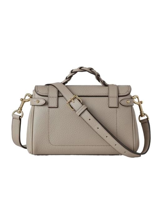 Mulberry Metallic Mini Alexa Braided-Handle Tote Bag