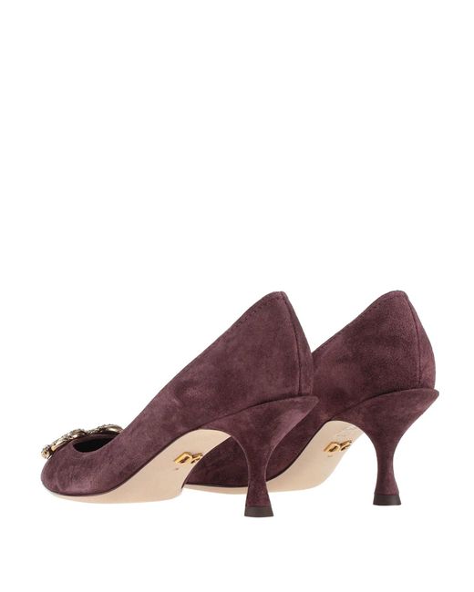 Dolce & Gabbana Purple Solid Color Courts